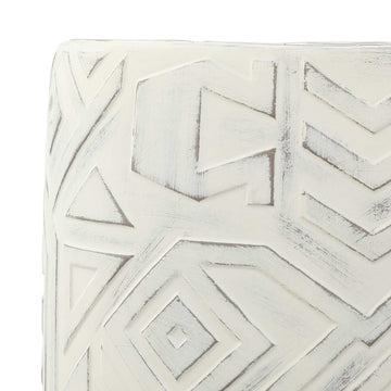 Drornzok 17.75" Geometric Drum Garden Stool - JONATHAN Y